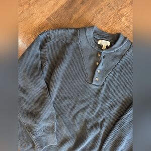 Men's heavy cotton Cabela's sweater Large/Tall dark grey Cabincore Cozy